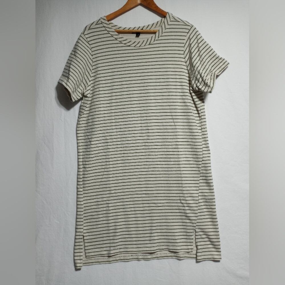 Buffalo By David Bitton Woman's Cotton Everyday Striped Short Sleeve Dress Large